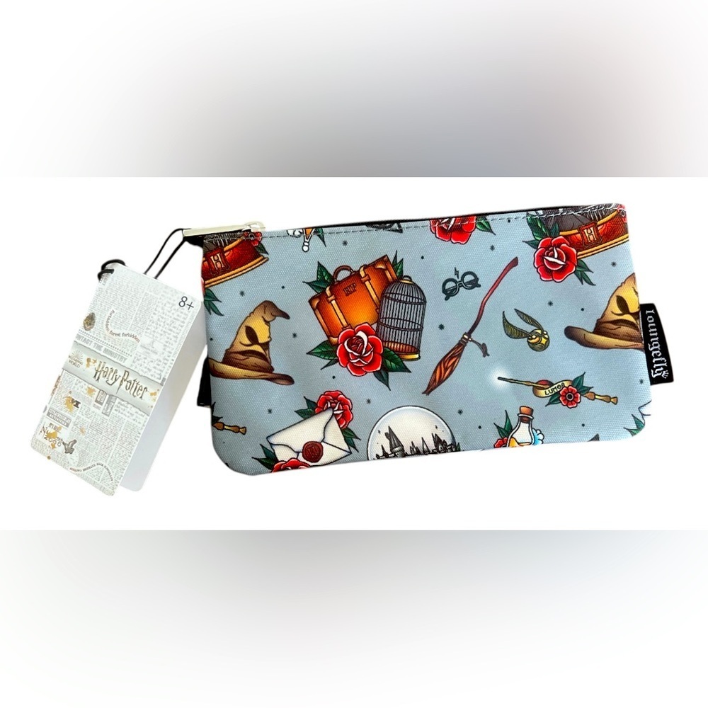 NWT - LOUNGEFLY -Harry Potter Themed Pouch - Light Blue